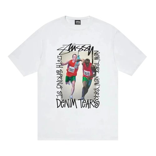 トップス STUSSY & DENIM TEARS FARMERS BLVD. TEE Stussy x Denim Tears Farmers Blvd Tee 'White' 3903832