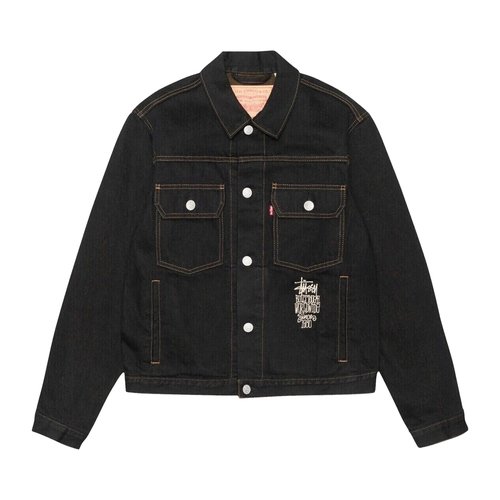 Stüssy x Levi's Crispy Rinse Trucker Jacket - A83260001 BLAC