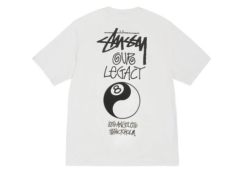 Stüssy x Our Legacy Work Shop 8 Ball Yin Yang Pigment Dyed Tee Shirt - Natural