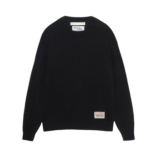 Stüssy x Our Legacy Work Shop Knitted Roundneck Sweater | Size S - WS4233KR BLAC