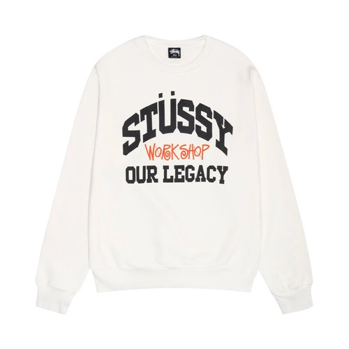 Stüssy x Our Legacy x Our Legacy Work Shop Collegiate Pigment Dyed Crew - 3913858-NATU