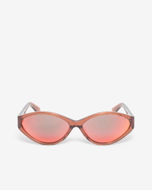Stüssy Yumi Sunglasses - Transparent Brown/Solar Flare - 338412