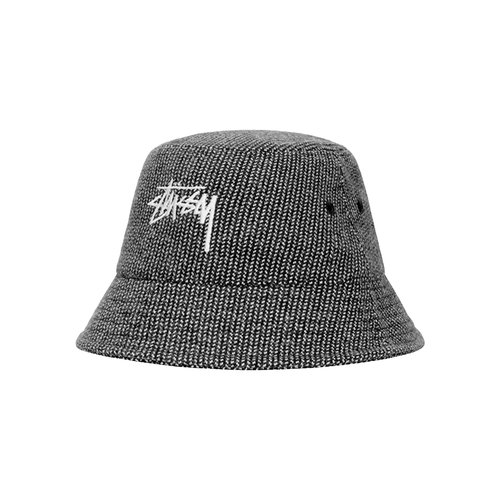 Stüssy Zig Zag Stock Bucket Hat - 1321133-BLAC