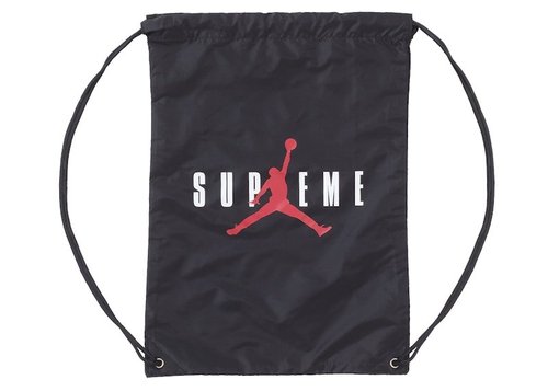 Supreme Air Jordan Drawstring Bag - Black