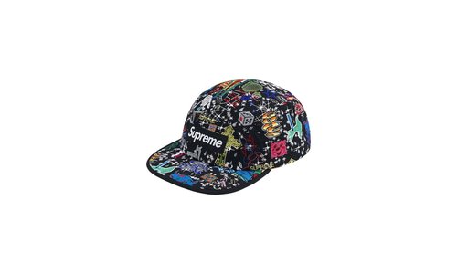 Supreme Aoi Embroidered Camp Cap 'Flames' - SS25H122 FLAMES
