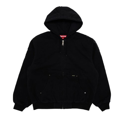 Supreme Aoi Embroidered Hooded Work Jacket | Size L - SS25J71 BLACK