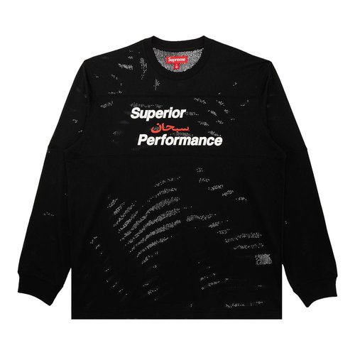 Supreme Arabic Mesh Long-Sleeve Top - SS25KN16 BLACK