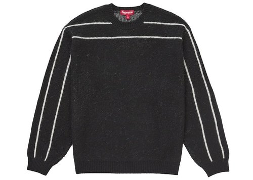 Supreme Back Stripe Sweater - Black