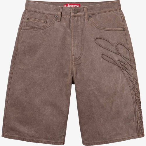 Supreme Baggy Denim Short Brown SS24 