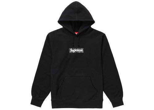 Supreme Bandana Box Logo Hooded Sweatshirt - Black