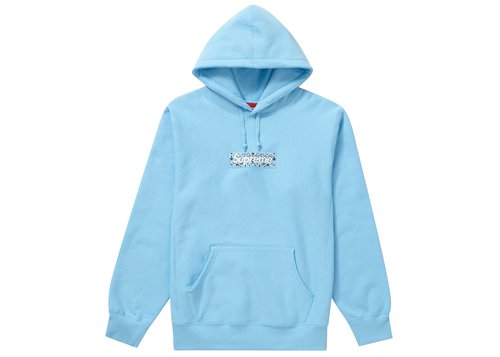 Supreme Bandana Box Logo Hooded Sweatshirt - Light Blue