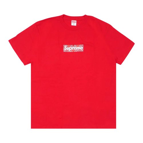 Supreme Bandana Box Logo Tee - Red - SUP-FW19-10907