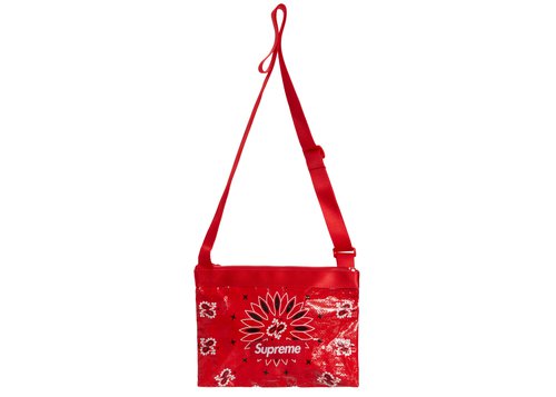 Supreme Bandana Tarp Side Bag - Red