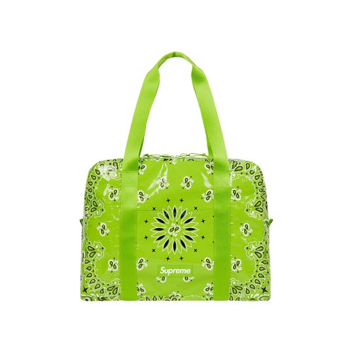 Supreme Bandana Tarp Small Duffle Bag - SS21B20 BRIGHT GREEN