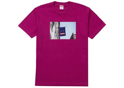 Supreme Banner Tee Shirt - Magenta