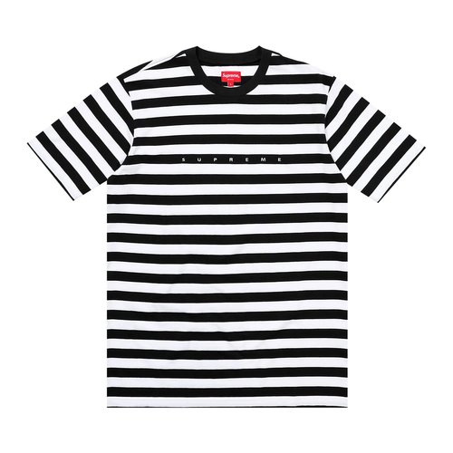 Supreme Bar Stripe Tee | Size L - SS18KN23 BLACK