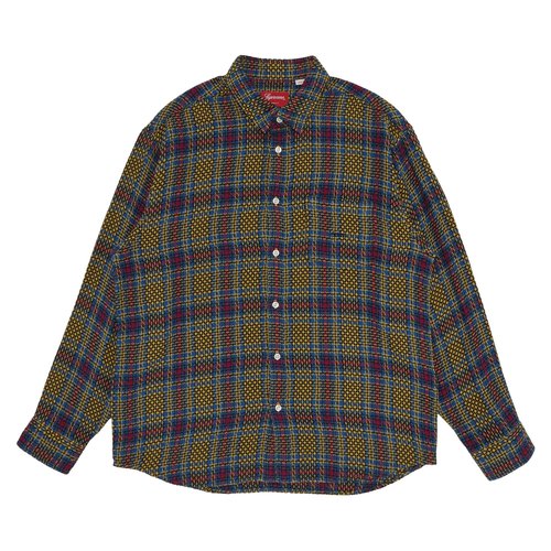 Supreme Basket Weave Plaid Shirt - SS23S20 YELLOW
