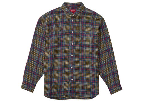 Supreme Basket Weave Plaid Shirt - Yellow