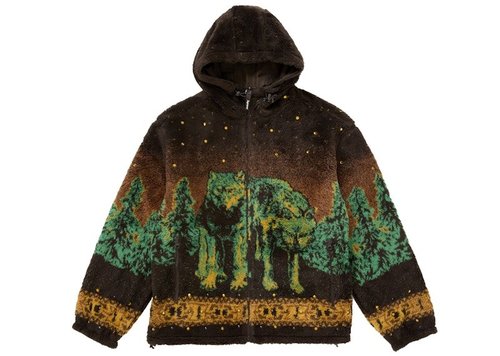 Supreme b.b. Simon Reversible Hooded Fleece Jacket - Brown