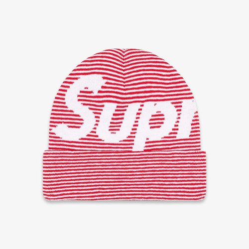 Supreme Big Logo Beanie Red