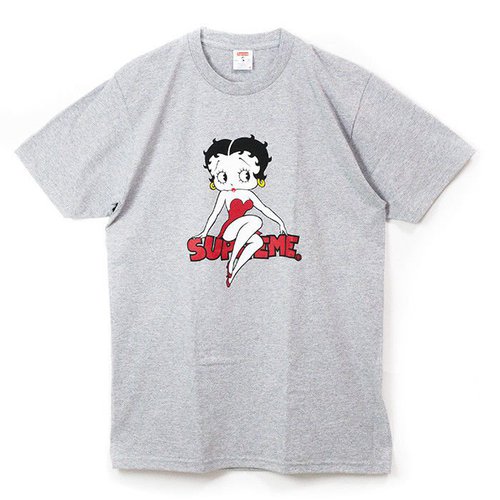Supreme Betty Boop Tee Shirt 'Heather Grey' | Solesense