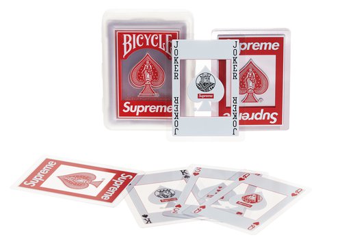 Supreme Bicycle Clear Playing Cards - Red