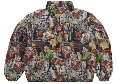 Supreme Bless Tapestry Down Puffer Jacket - Multicolor