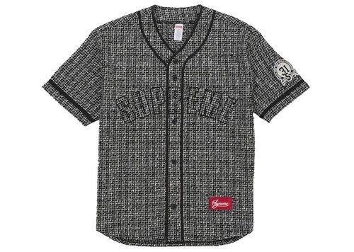Supreme Boucle Baseball Jersey - Black