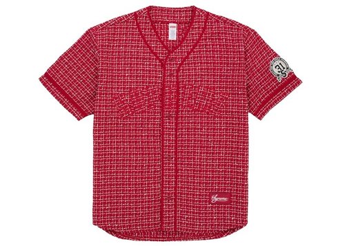 Supreme Bouclé Baseball Jersey 'Black' - FW25KN47 BLACK | Solesense