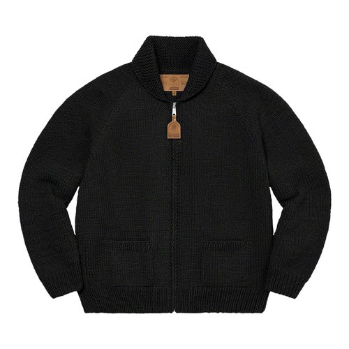 Supreme Box Logo Cowichan Sweater - FW22SK18 BLACK