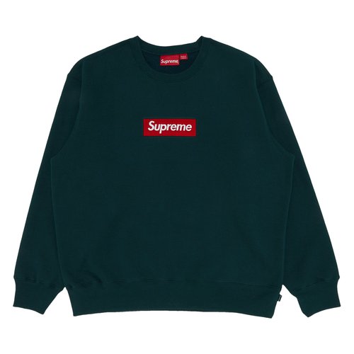 Supreme Box Logo Crewneck - FW22SW65 DARK PINE