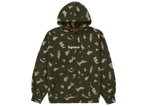 Supreme Box Logo Hooded Sweatshirt FW21 - Olive Russian Camo