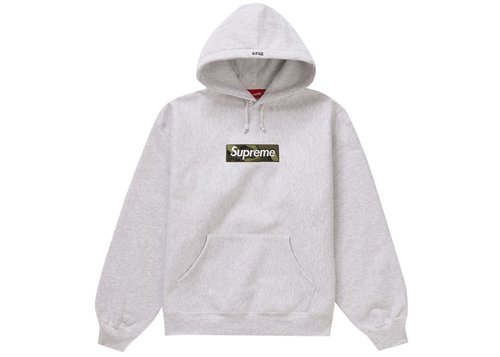 Supreme Box Logo Hooded Sweatshirt FW23 - Ash Grey