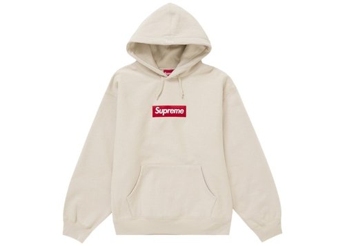 Supreme Box Logo Hooded Sweatshirt FW24 - Stone