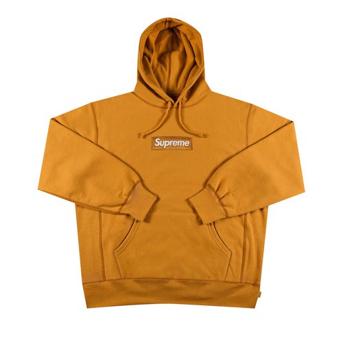 Supreme Box Logo Hooded Sweatshirt - FW21SW35 LIGHT MUSTARD