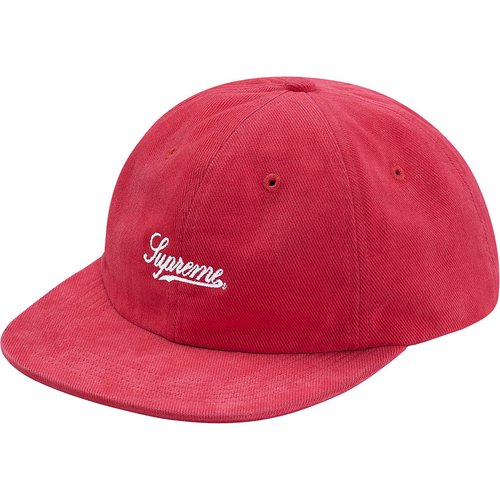 Supreme Brushed Twill Script 6Panel - Red