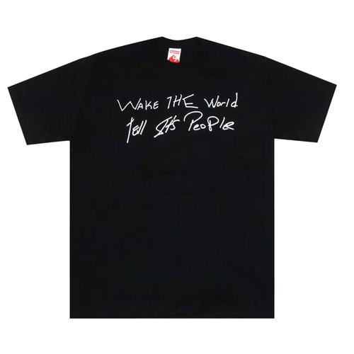 Supreme Buju Banton Wake The World Tee - SS19T63 BLACK