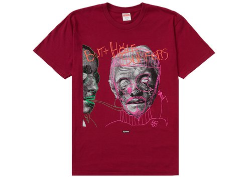 Supreme Butthole Surfers Psychic Tee Shirt - Dark Magenta