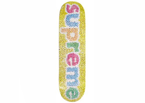 Supreme Candy Hearts Skateboard Deck Yellow - Multicolor