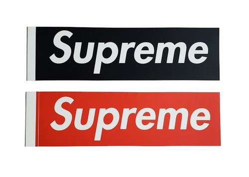 Supreme Carbon Fiber Box Logo Sticker Set - Multicolor