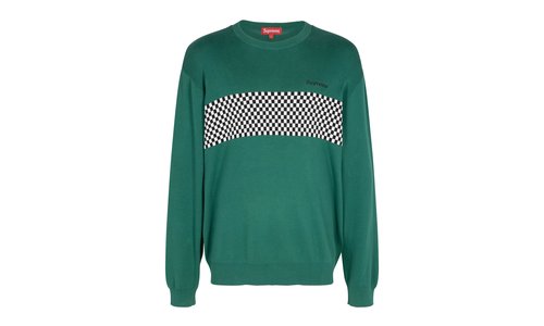 Supreme Checkered Panel Crewneck Sweater SU4597 - SU4597