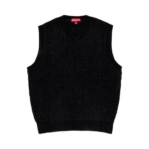 Supreme Chenille Sweater Vest - FW24SK44 BLACK