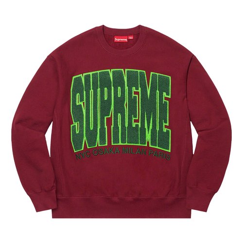 Supreme Cities Arc Crewneck - FW21SW25 CARDINAL