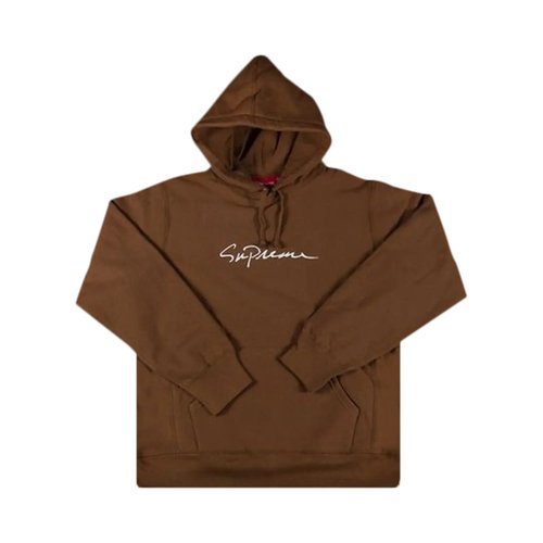 Supreme Classic Script Hooded Sweatshirt 'Navy Blue' | Solesense