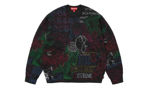Supreme Collage Embroidered Sweater SU27293 - SU27293