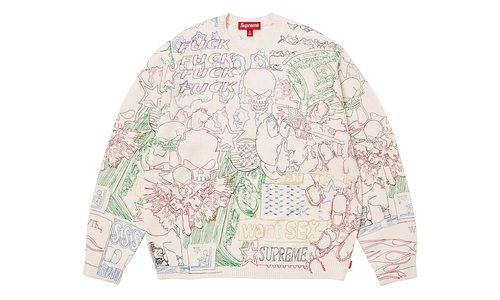 Supreme Collage Embroidered Sweater SU27294 - SU27294