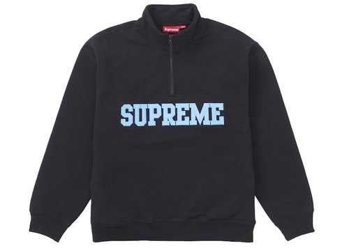 Supreme Collegiate Half Zip Pullover - Black