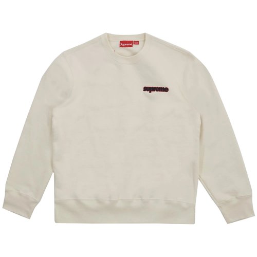 Supreme Connect Crewneck Sweatshirt | Cream | Size M - FW18SW45 NATURAL