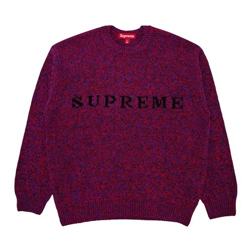 Supreme Contrast Logo Sweater - SS25SK24 RED MÉLANGE