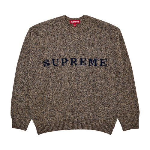 Supreme Contrast Logo Sweater - SS25SK24 TAUPE MÉLANGE